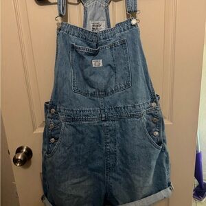 Denim Overalls with Front Pocket